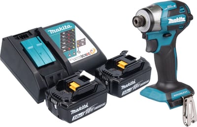 Makita DTD 173 RF accu-slagmoersleutel 18 V 180 Nm 1/4" borstelloos + 2x oplaadbare accu 3,0 Ah + lader