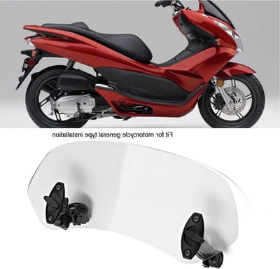 Motorfiets Voorruit Extender - Windscherm Verhoger - Comfortabeler Rijden - Universele Clip-on Montage - 280mm Lengte - Transparant