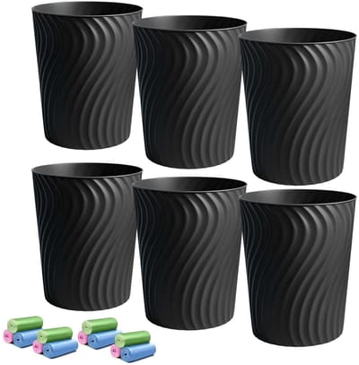 Kleine Prullenbak - Afvalmand Vuilnisbak - Ruimte Organisatie - Slijtvast Polyethyleen - 18 Gallons - Zwart
