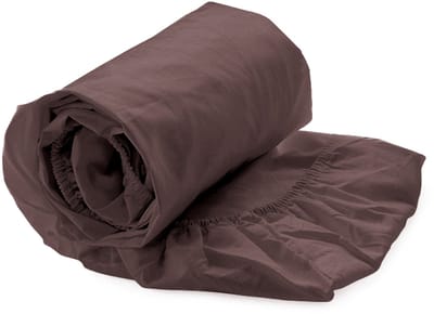Heckettlane Hoeslaken Elementi - Onderlaken 1 persoons - 90x200 cm - 100% Katoen-Satijn - Bruin