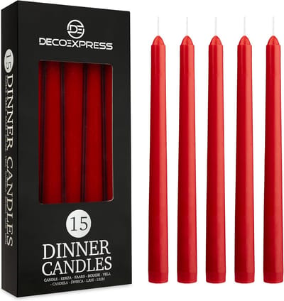 Klassieke Dripless Tapered Metallic Diner Kaarsen - Decoratieve Kaarsen voor Thuis en Kerstmis