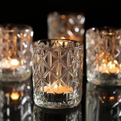 Votief Kandelaars - Theelichthouders Glas - Sfeerverlichting Creëren - Dik Glas Materiaal - 72 stuks - Helder