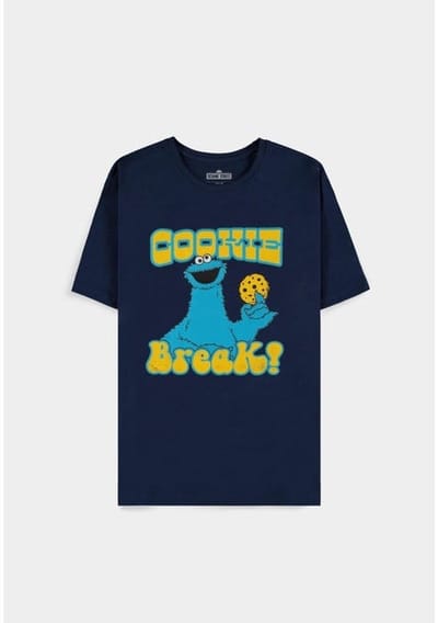 Sesame Street Cookie Monster Heren T-shirt - marineblauw - L