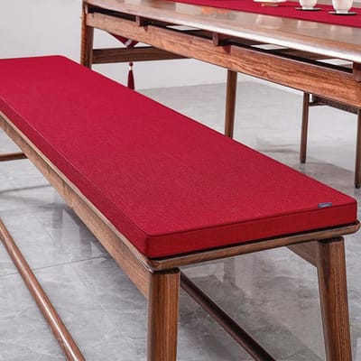 Bankkussen - Stoelkussen - Comfortabel Zitten - Pluche Vulling - 35x200cm - Rood