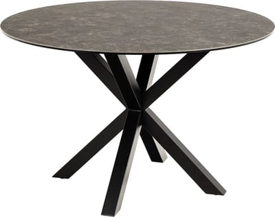Eettafel Axel Rond Keramiek Zwart Ø120cm - Giga Living