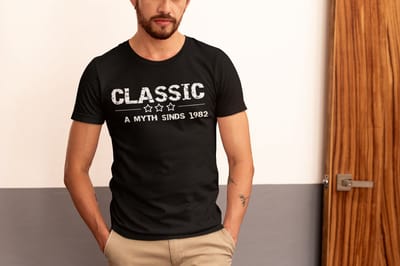 1982 Jaar Zwart T-shirt Heren - Maat XL - Classic - Verjaardag Cadeau Mannen - Limited Edition