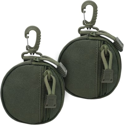 Tamarow 2 Stuks Heuptas met Karbijnhaak - Money Belt - Riemtas - Outdoor - Spatwaterdicht - Groen