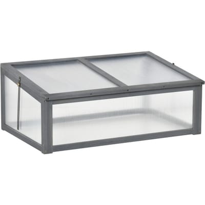 4goodz Outsunny houten mini kweekbak 100x65x40 cm, moestuin met deksel