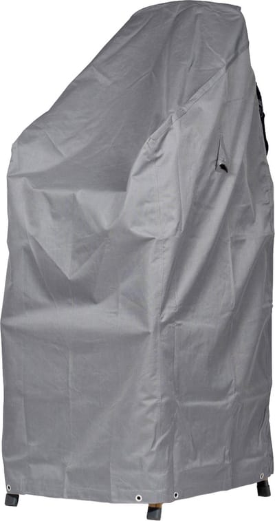 Beschermhoes voor stapelstoelen / klapstoelen | 66 x 66 x 110/150 cm | polyesterweefsel van het type Oxford 600D, kleur: grijs.