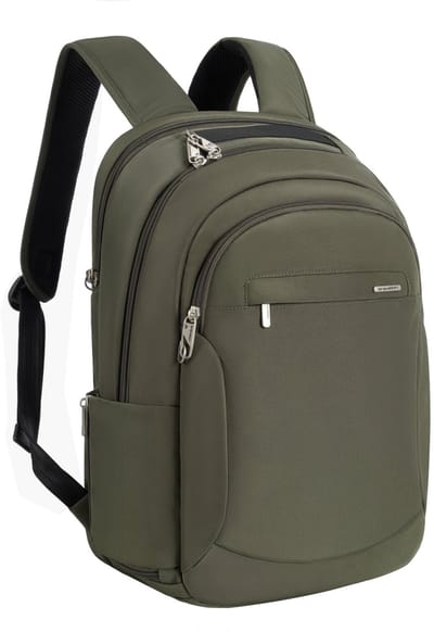 Travelon Classic Anti-Diefstal Laptop Rugzak - 15.6 inch - Handbagage Rugzak met Trolleylus & RFID - 20L - Olijfgroen