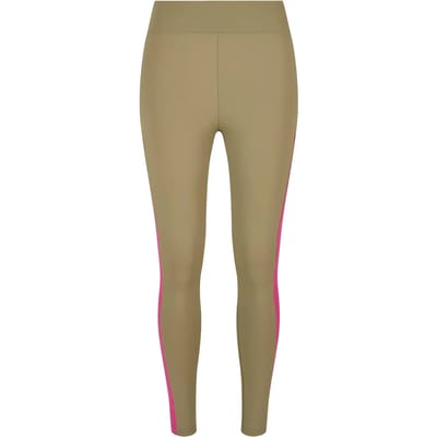 Urban Classics - Color Block Sportlegging - S - Groen/Paars