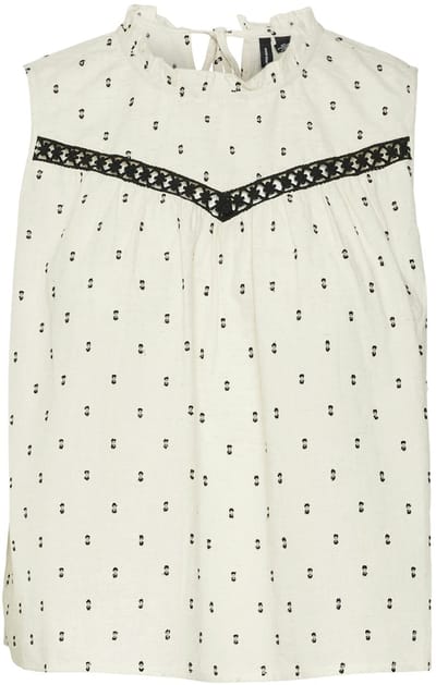 VERO MODA - VMLULU DOBBY DETAIL TOP WVN EXP - Dames - Blouses