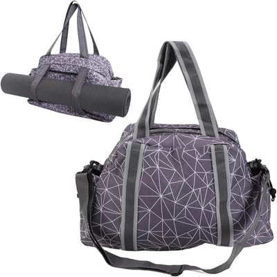 Grote Yogatas - Sporttas Pilates Strandtas - Opbergen en Dragen - Lichtgewicht Oxford Weefsel - 52 x 30 cm - Zwart