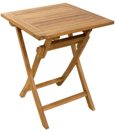 Vtw Living - Teakhouten Klaptafel voor buiten Rond - Tuintafel - 76 x 60 x 60 cm - Inklapbaar