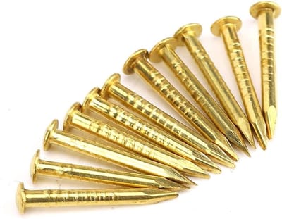 Messing spijkers 100 stuks, ronde kop, goud, muur pins 10 mm/15 mm/18 mm/22 mm, hout, fotolijst, spiegel.