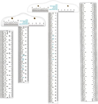 Acryl Liniaal Set - Meetinstrumenten - Tekenen en Meten - Dubbelzijdige Meting - 6 en 12 Inch - Transparant