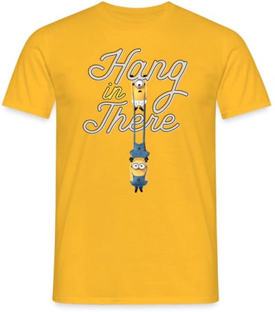 Minions Carl And Phil Hang In There T-Shirt Heren