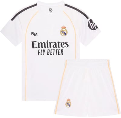 Mbappe Real Madrid Voetbaltenue thuis - 2025-2026 - Voetbal Tenue Kinderen - Shirt en Broekje - Jongens en Meisjes -- Maat 152