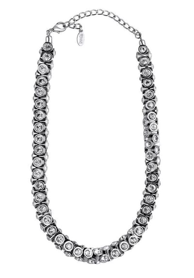 Behave - Klassieke diabolo ketting met crystal stenen - 42 cm + verlengketting