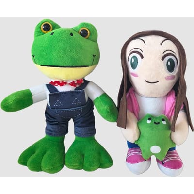 TreasuringU Schattige Magische Expressie Pluche Poppen Cartoon Meisje Kikker Koppel Zacht Lange Benen Kerstcadeaus
