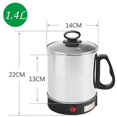Roestvrij Staal Elektrische Waterkoker Waterverwarmer Ketel Theepot Draagbaar Reizen Mini Hotpot Verwarmer Voedsel Koken Noedel Koker