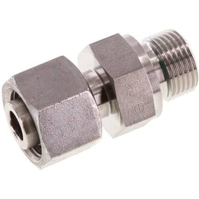 12L & G3/8'' RVS Rechte Draaidoorvoer Buitendraad 315bar FKM Verstelbaar ISO 8434-1