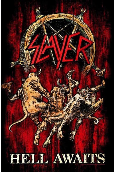 Slayer Textiel Poster Flag Hell Awaits Multicolours