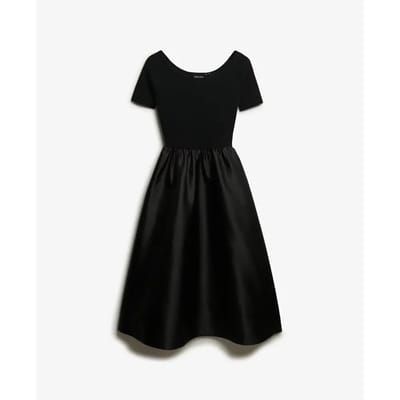 Superdry Lbd Woven Mix Midijurk Zwart S Vrouw
