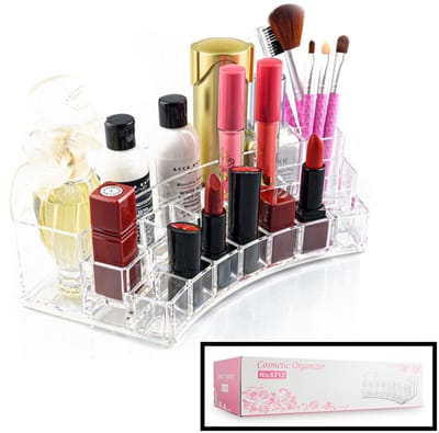 XL Make up Organizer met 19 Vakken - Makeup Organizer Transparant - Sieraden - Make-up - Cosmetica - Tafel Opbergdoos