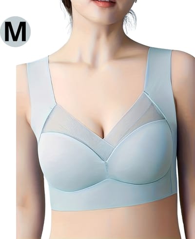 Livano BH Zonder Beugel - Zonder Bandjes - Push-up Bh's - Comfort Bh - Lichtblauw M