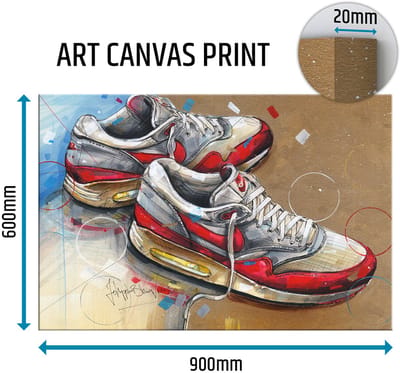 Sneaker canvas 1987 90x60 cm