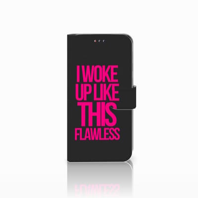 Boekhoesje voor Samsung Galaxy A10 Hoesje met naam Woke Up - Origineel Cadeau Zelf Maken