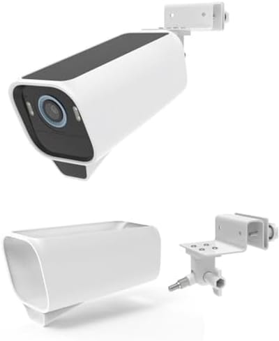 PromoHome Waterdichte Dakgoothouder met Siliconen Beschermhoes voor Buiten Bewakingscamera's op Zonne-energie - Universeel Camerahoesje voor Weerbestendige Bescherming