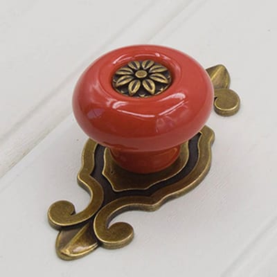 Vintage Keramische Deurknop Lade Kast Kledingkast Meubel Trekhandvat (Zwart zwart)