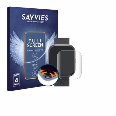 Savvies - Screenprotector voor Nothing CMF Watch Pro - Folie Beschermfolie transparant volledig dekking 4 Stuks