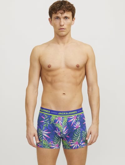 Jack&Jones Heren Jacpink Leaves Boxershorts 3-Pack Dazzling Blue