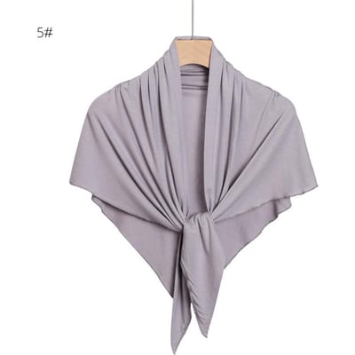 Ramadan Uni Uni Triangle Modal Jersey Hijab Hiver Élasticité Châles Musulmans Foulard Maxi Écharpe Wrap Snood Châle Chaud Foulards Sjaal gray