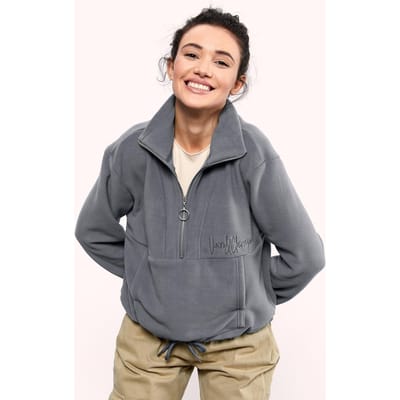 Oversized Half-zip Pluche Sweatshirt