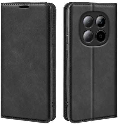 MobyDefend Hoesje - Geschikt voor Xiaomi Redmi Note 15 Pro Plus 5G - Luxe Wallet Bookcase (Magnetische Sluiting) - Zwart