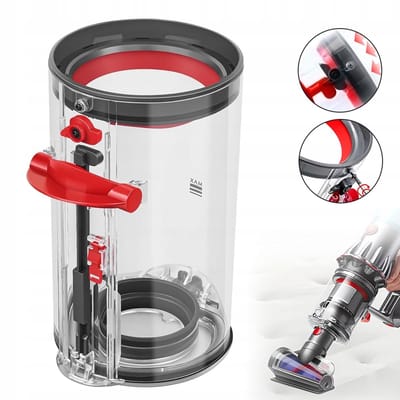 Stofreservoir Voor Dyson V11 V15 SV14 SV15 SV22 Stofzuiger - Hoogwaardig Kunststof Zonder Gereedschap Te Verwijderen Gemakkelijk Schoon Te Spoelen - 11,5x19,6 cm
