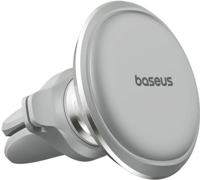 Baseus Magnetische Ventilatierooster Auto Telefoon Houder Zilver