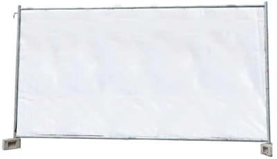 Bauzaunplane 160g/m², 1,76m x 3,41m, wit PE zeil, afdekzeil