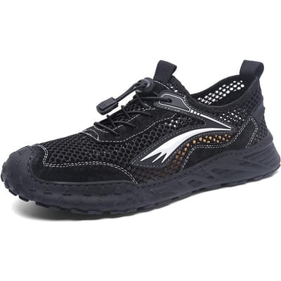 Herenschoenen Nieuwe Zomer Ademend Mesh Oppervlak Schoenen Casual Sneaker Zachte Zool Jeugd Lichtgewicht Wandelschoenen 46 zwart