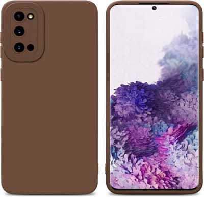 Cadorabo Hoesje geschikt voor Samsung Galaxy S20 in FLUID BRUIN - Beschermhoes gemaakt van flexibel TPU silicone Cover Fluid Case