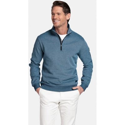 Baileys – Heren Trui – Half Zip Sweater – Katoenen Sweatshirt – Donkerblauw – 613135-60