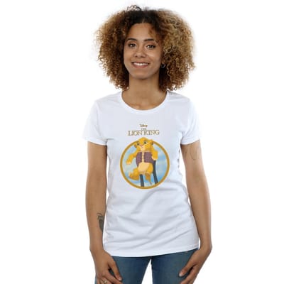 Disney Dames/Dames The Lion King Show Simba Katoenen T-Shirt (Wit)