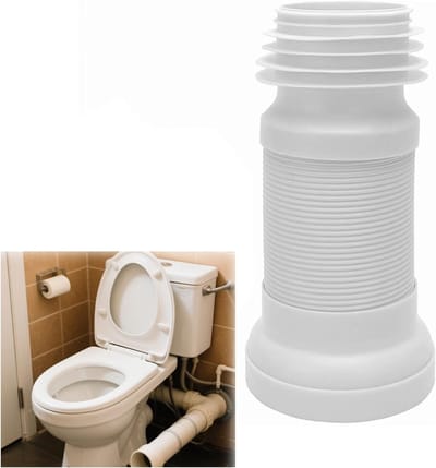Verstelbare Flexibele Toiletverbinding, Universele Afvoerbuis, Sifon en Aansluitset voor Toiletten, 250-530 mm