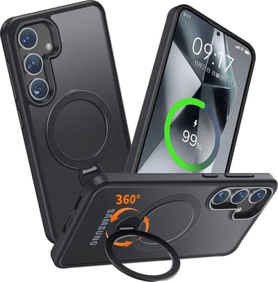 Back Cover Geschikt voor: Samsung Galaxy S24 - Compatibel met MagSafe - Beschermhoes - Back Cover met Magneet - Geschikt voor Draadloos Opladen met Magnetische Ring