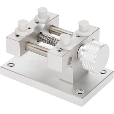 Support de Boîtier de Montre Métallique Réglable Outil de Base pour Retirer le Bracelet de Montre Outil de Réparation de Mouvement argenté