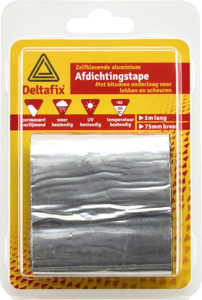 Deltafix Zelfklevend Aluminium tape - afdichtingstape 1mx75mm - weerbestendig